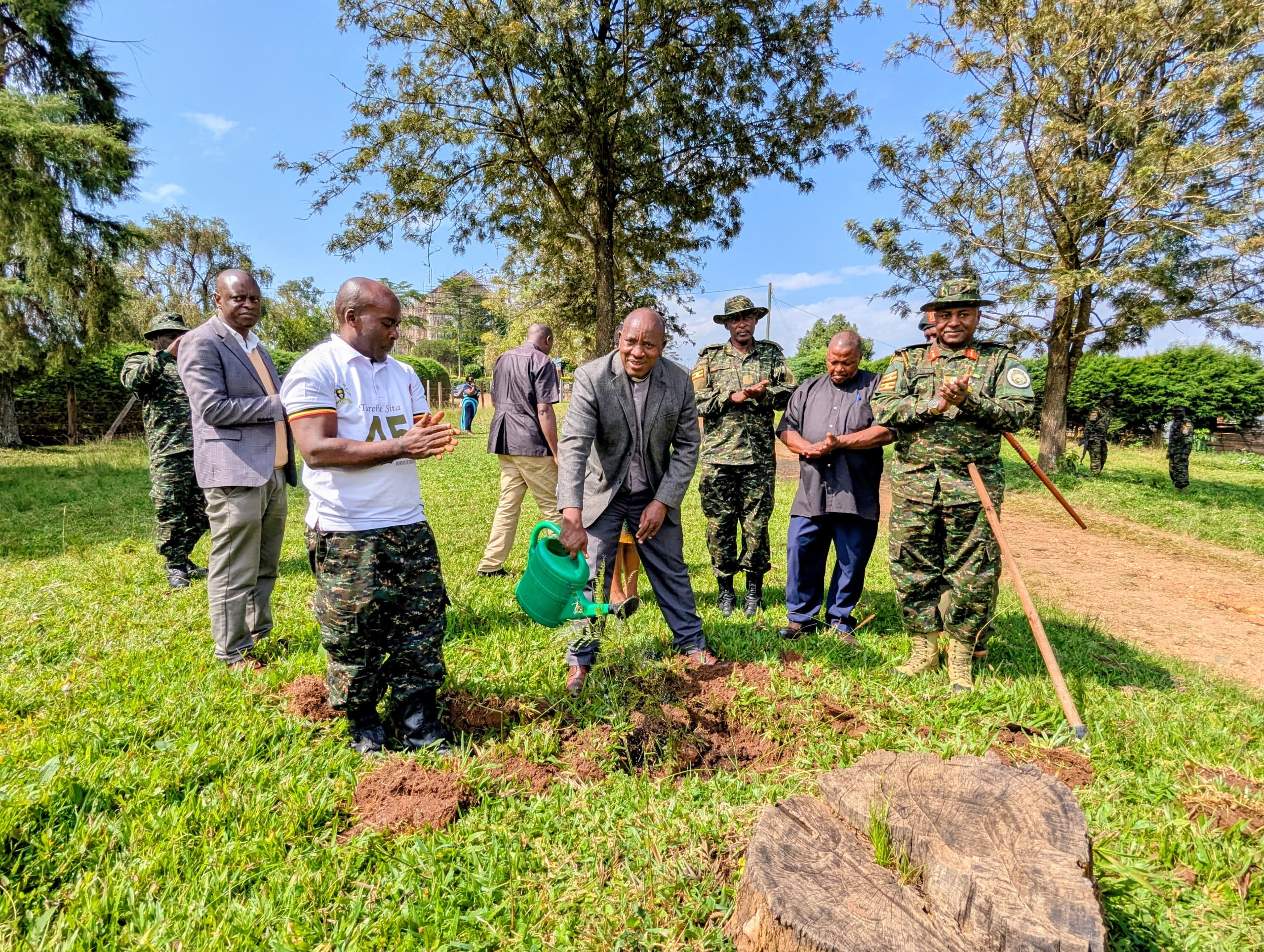 You are currently viewing UPDF Plants Trees at North Kigezi Diocese